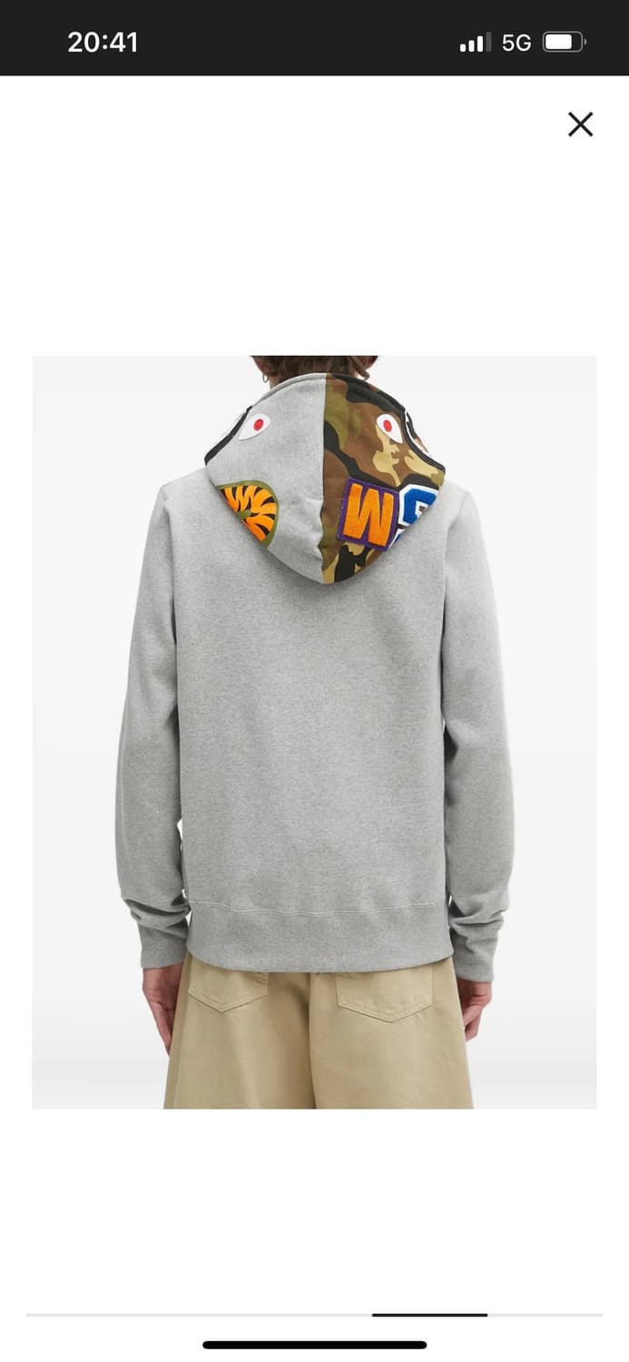 shark-motif zip-up hoodie 베이프 후드집업 3XL 상품이미지1