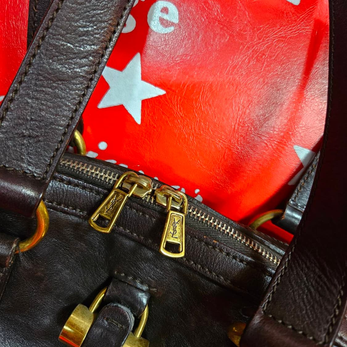 입생로랑(YSL) 뮤즈 브라운 레더 토트백 상품이미지7