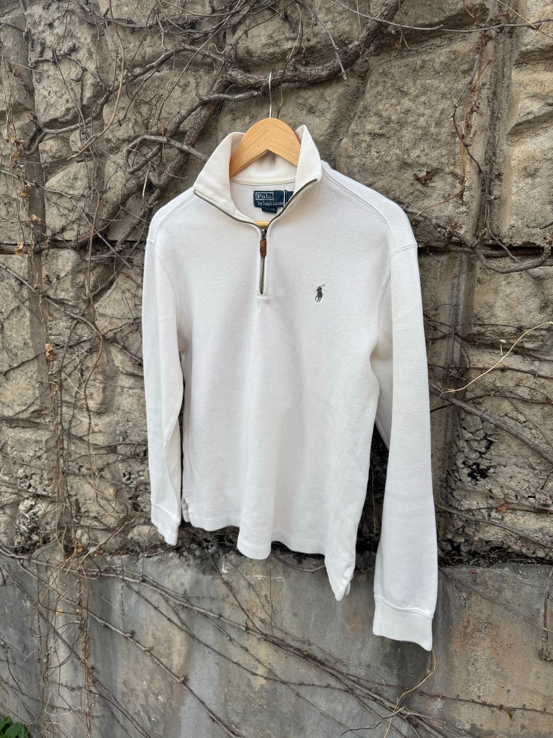 폴로 랄프로렌 빈티지 코튼100 하프집업 니트 s 상품이미지3
