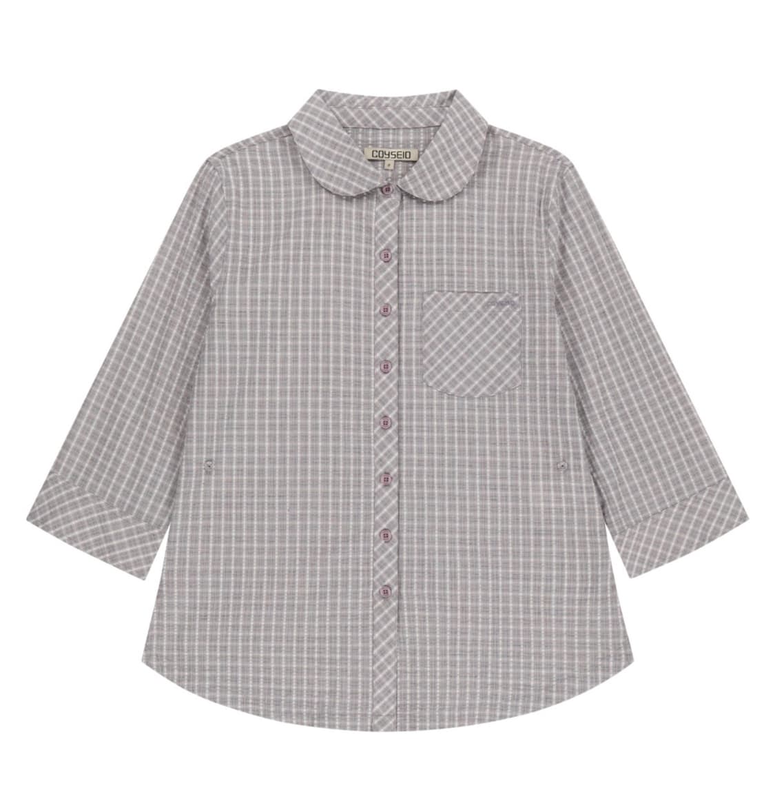 코이세이오 ROUND COLLAR CAPRI SHIRT ASH PINK 상품이미지1