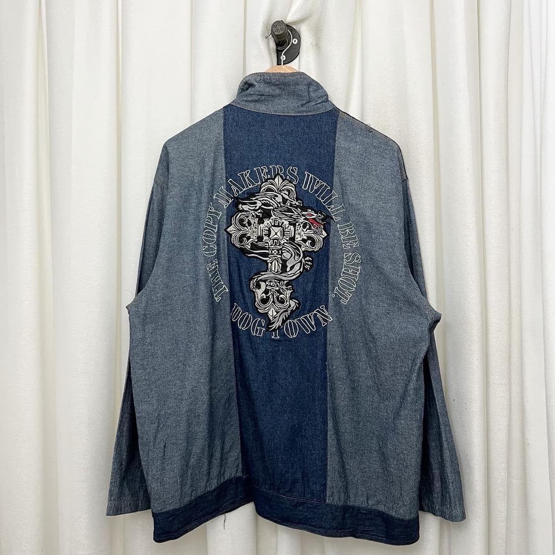 독타운 연중청 파이어 로고 패치 데님 집업 상품이미지5