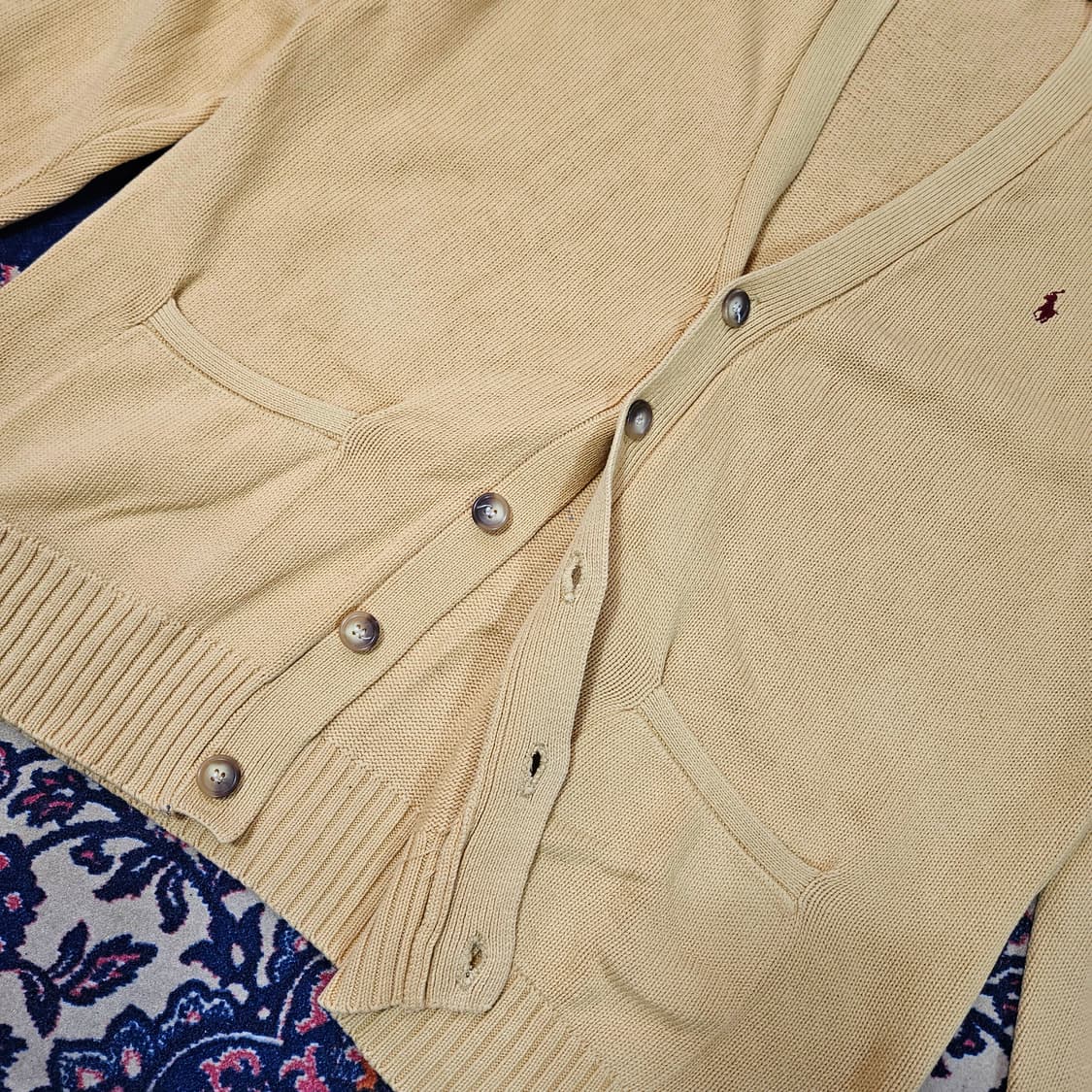 폴로랄프로렌 90's 베이지 코튼 루즈핏 가디건 상품이미지3