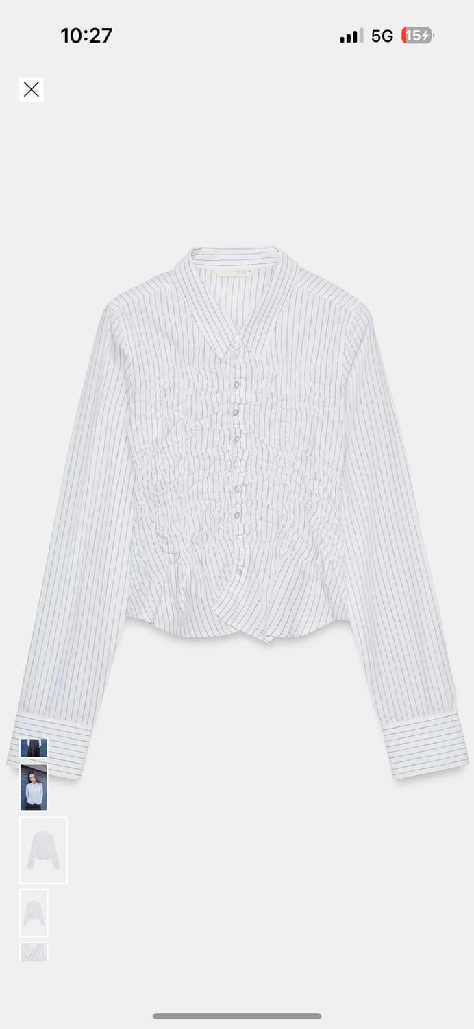 gimaguas 기마구아스st Zara 셔링 셔츠 상품이미지3