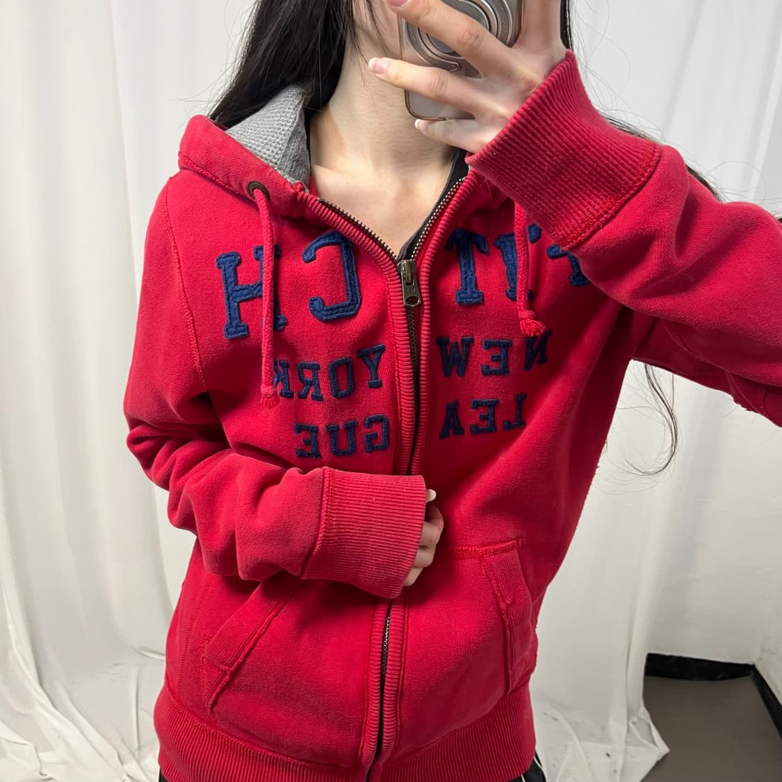 Abercrombie Red Hood Zip-up 상품이미지3