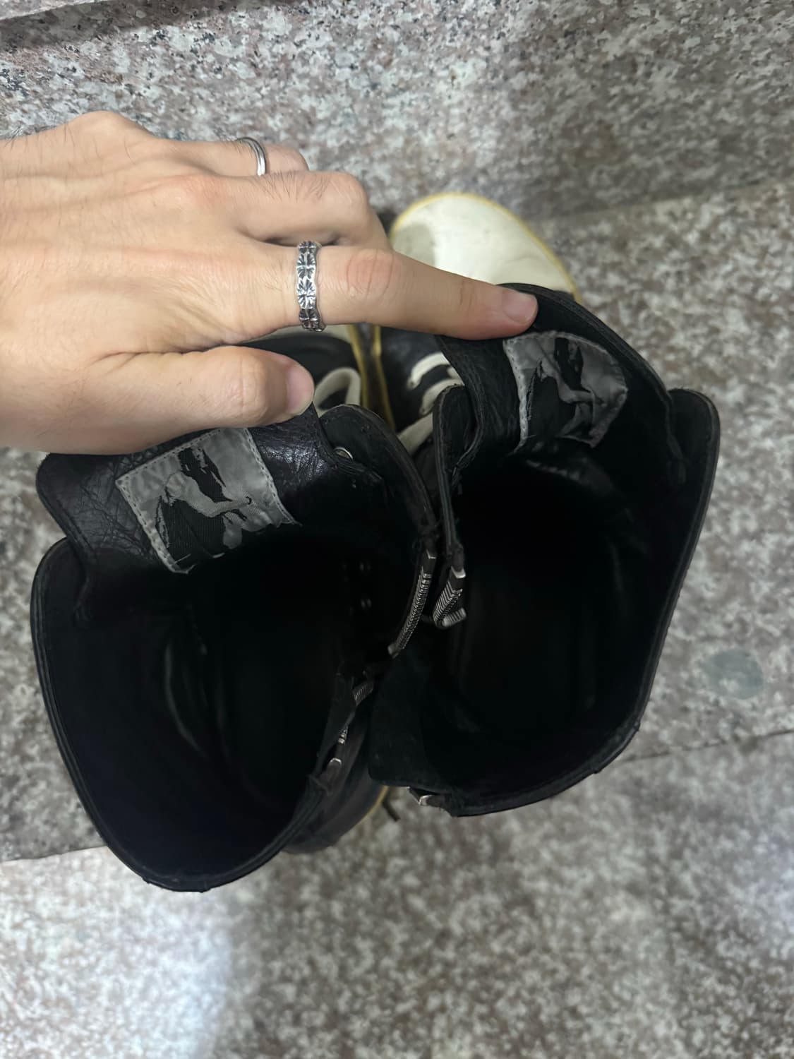 릭오웬스 라몬즈 레더 하이 40 사이즈 상품이미지3