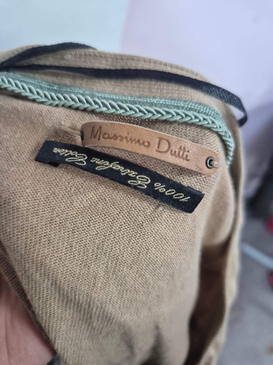 마시모두띠 베이지색 브이넥 니트 가디건 상품이미지5