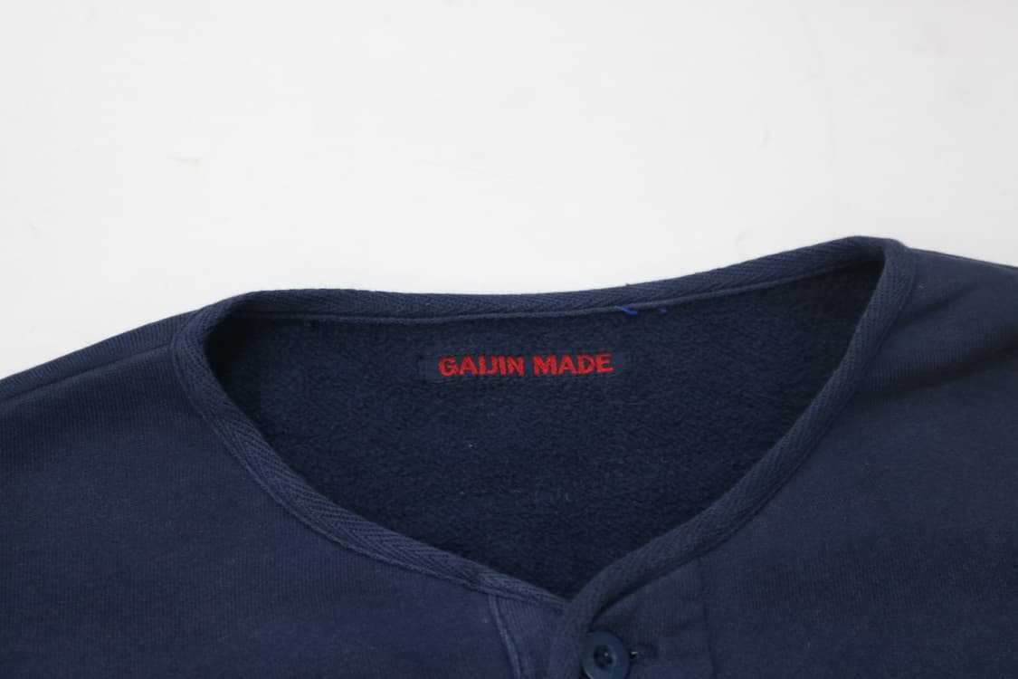가이진 메이드 빈티지 네이비 헨리넥 워크웨어 스웻셔츠 상품이미지4