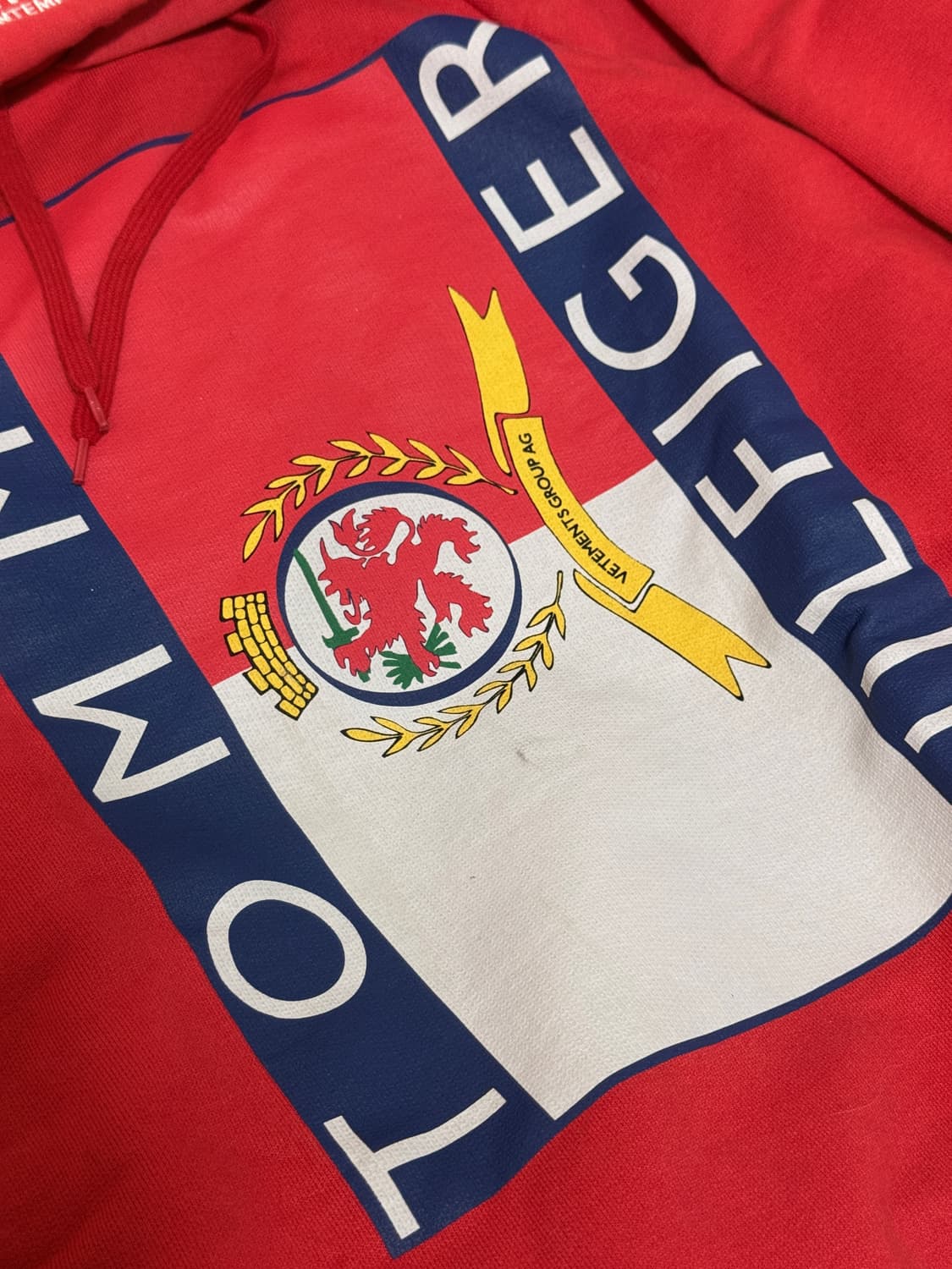 (M)베트멍 타미힐피거 후드티 레드 상품이미지2