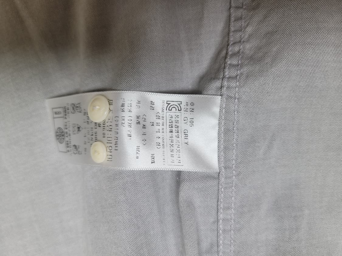 UGIZ 남자 면 7부 셔츠 100 라이트그레이 상품이미지9