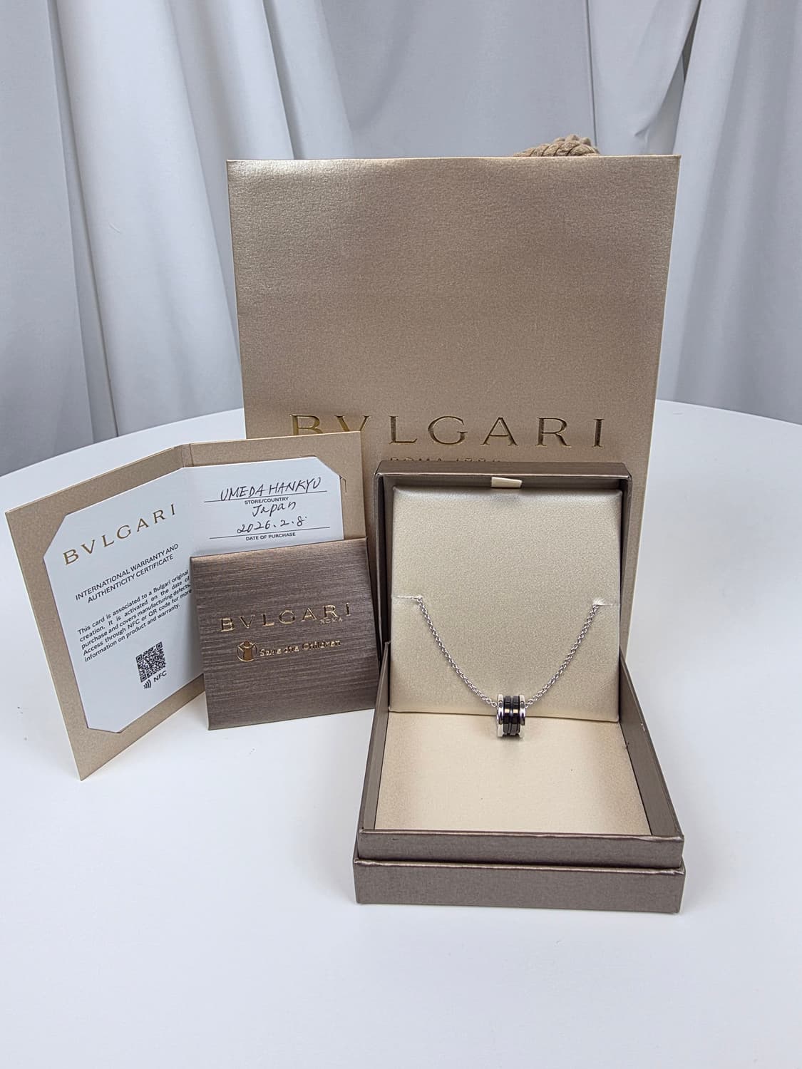 (새상품) 불가리 세이브더칠드런 목걸이 블랙 세라믹 상품이미지1