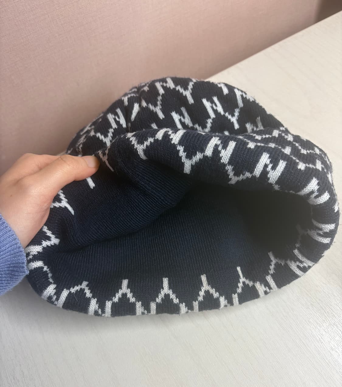 MLB NY 모노그램 비니(정품)♟️ 상품이미지2