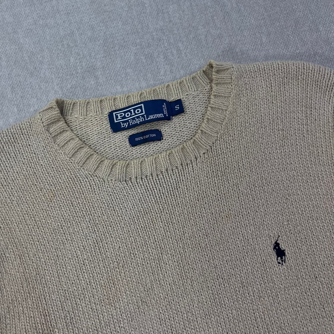 95 폴로랄프로렌 코튼 베이지 니트 상품이미지2