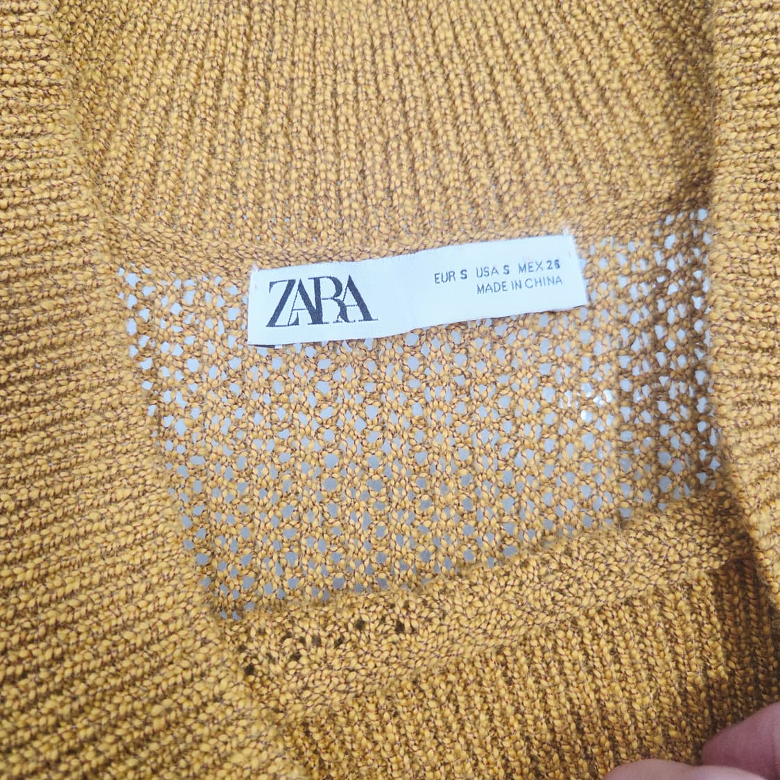 [ZARA] 자라 머스타드 루즈핏 니트 여성 S 상품이미지3