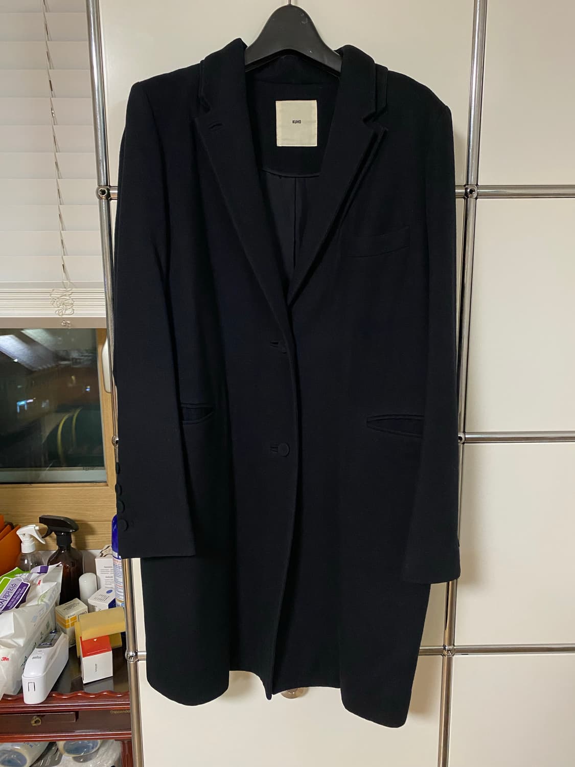 KUHO 구호 캐시미어 블랙 코트 85-94-160 상품이미지1