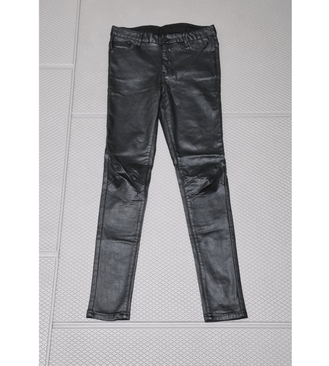 블랙 가죽 스키니팬츠(기모)(M) 상품이미지1