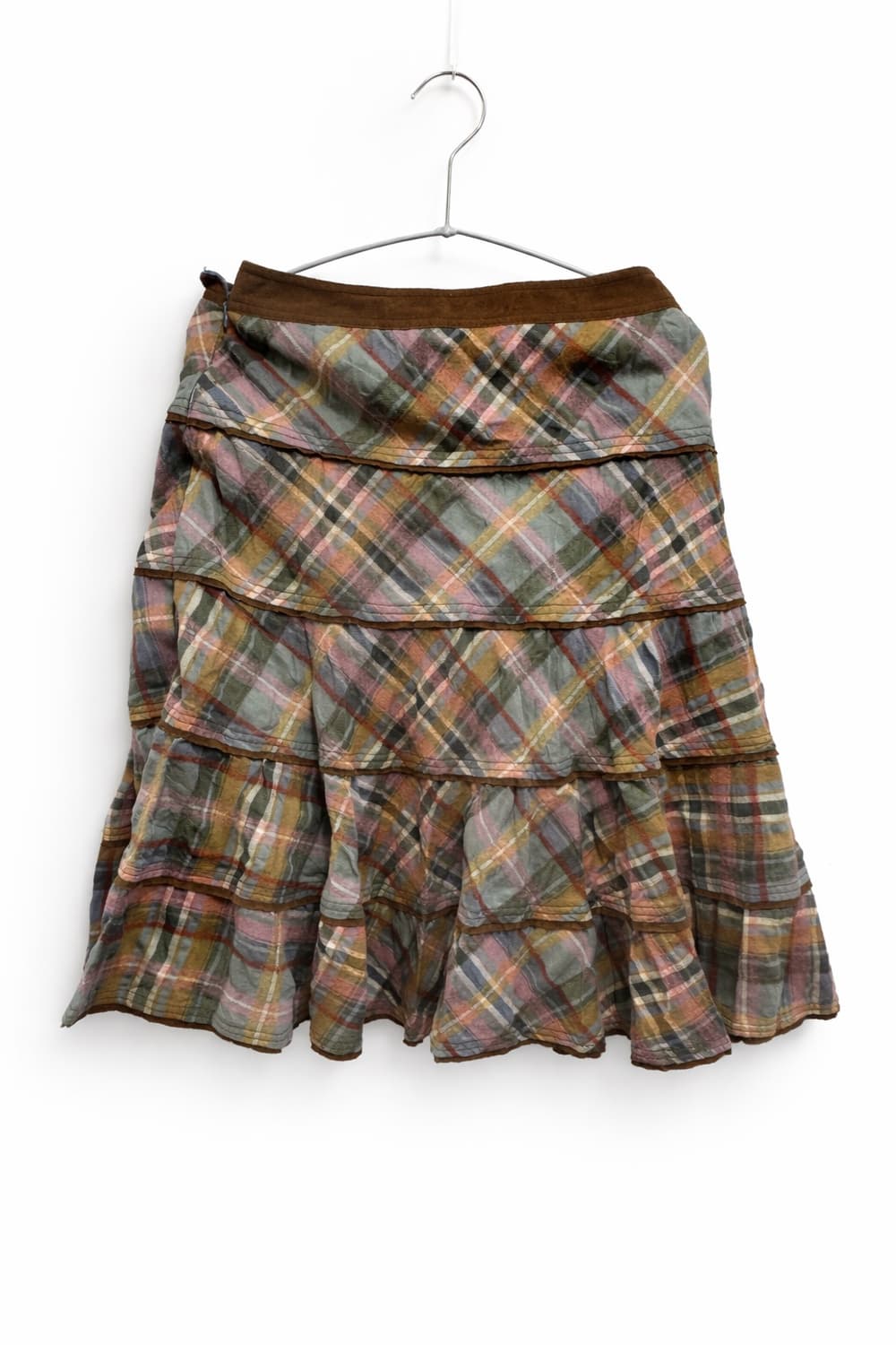 빈티지 체크 미디스커트 상품이미지1