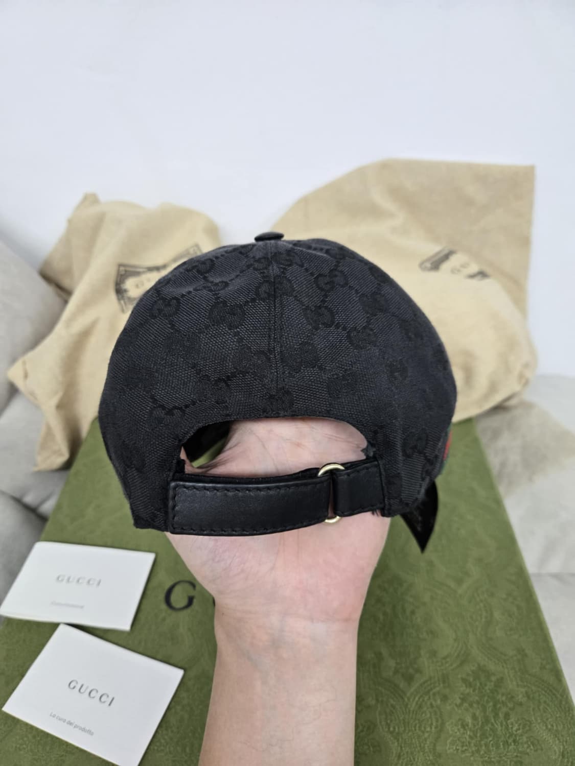[보증서 상태A급]구찌 웹삼선 볼캡 상품이미지4