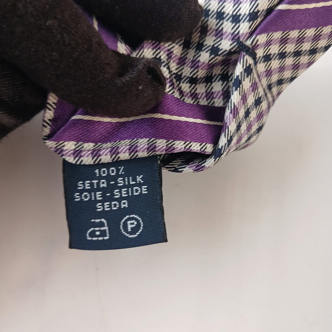 아쿠아스큐텀 실크 체크 스트라이프 넥타이 9.2cm A등급 A19588
 상품이미지10