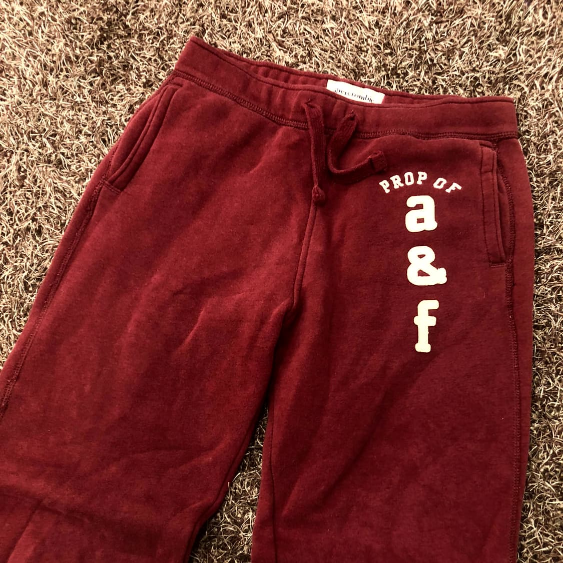  XL 아베크롬비 버건디 트레이닝 스웻 팬츠 상품이미지2