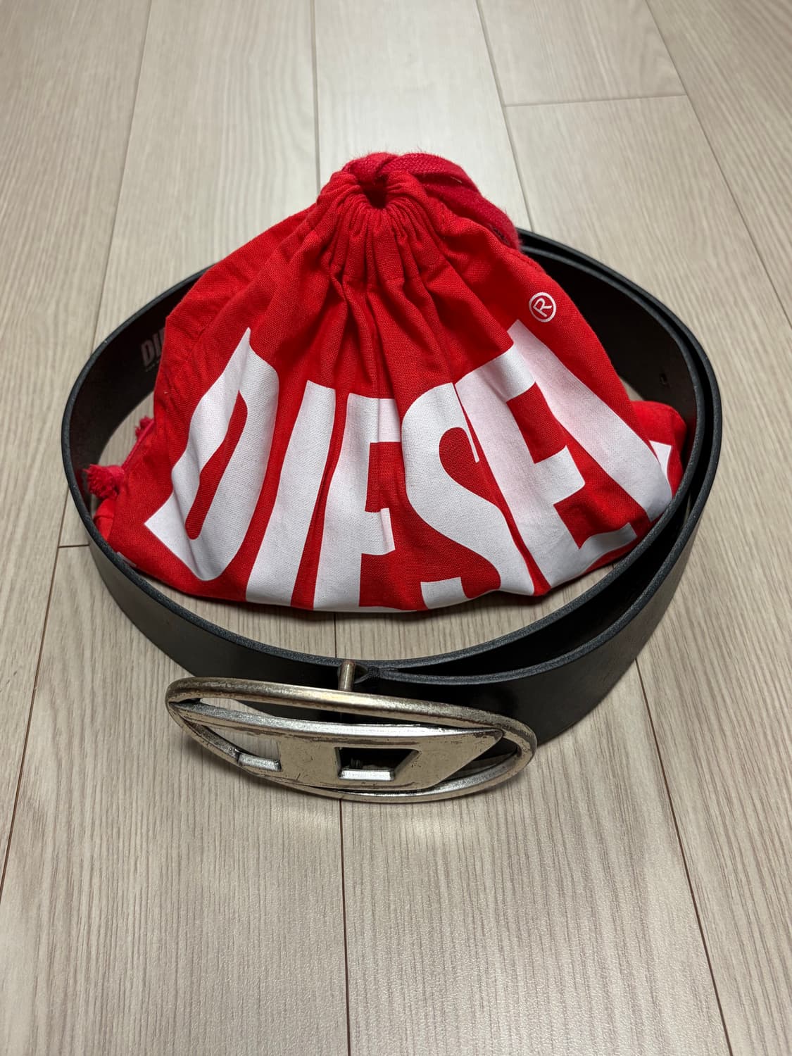 디젤 B-1DR 레더 벨트 D 버클 블랙 상품이미지1