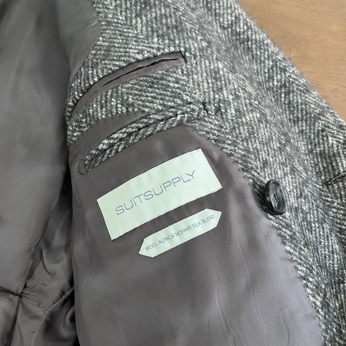 수트서플라이 헤링본 모헤어/알파카 블렌드 코트 50 상품이미지4