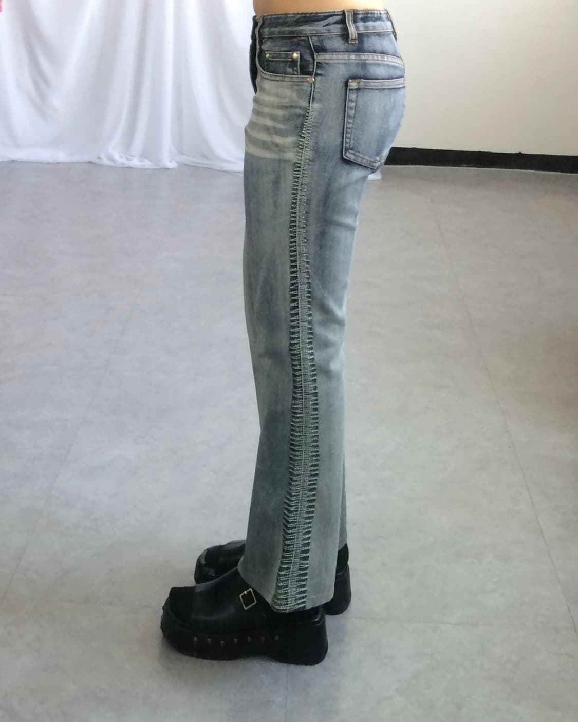 Side stitch point washing pants 상품이미지5