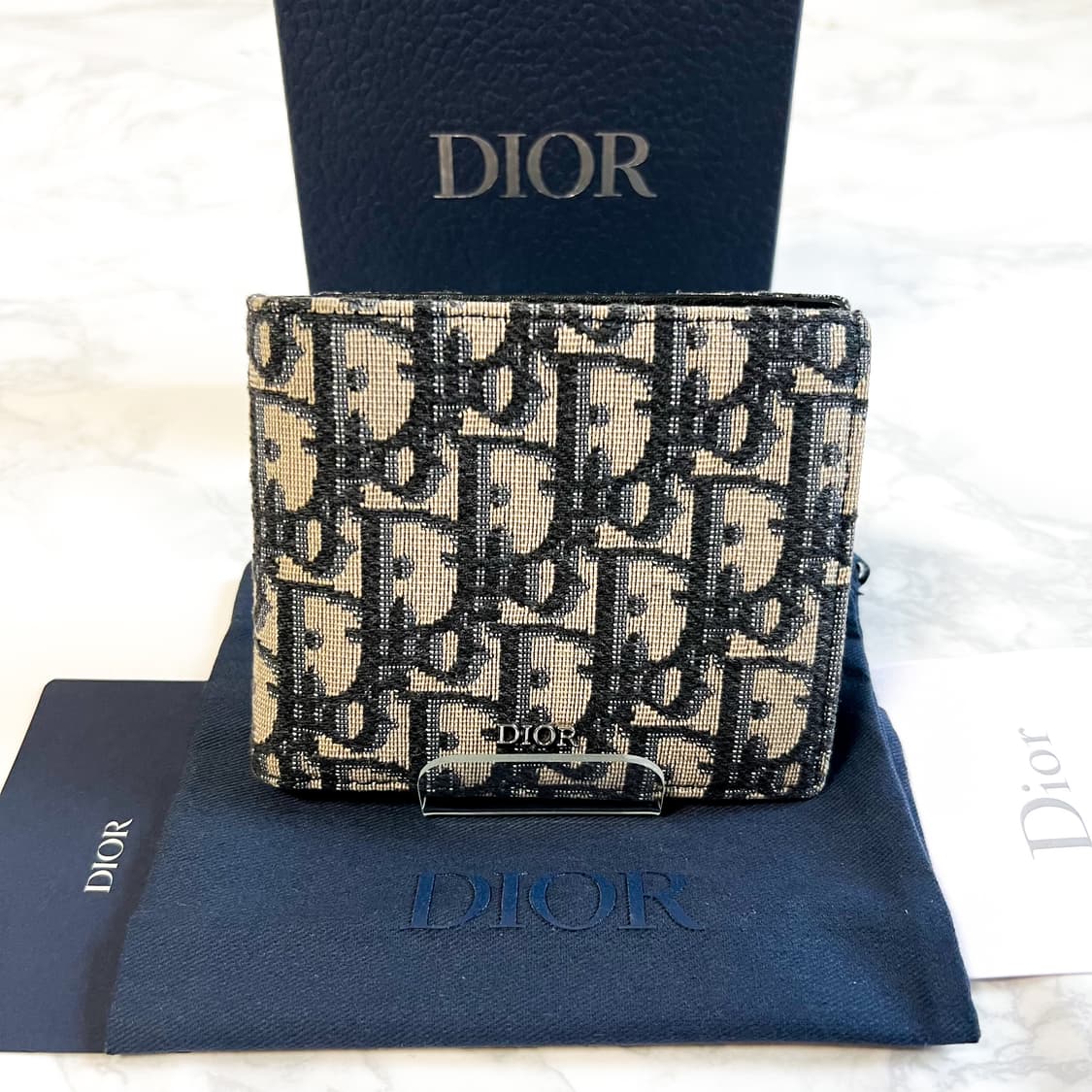 디올 오블리크 자카드 반지갑 상품이미지1