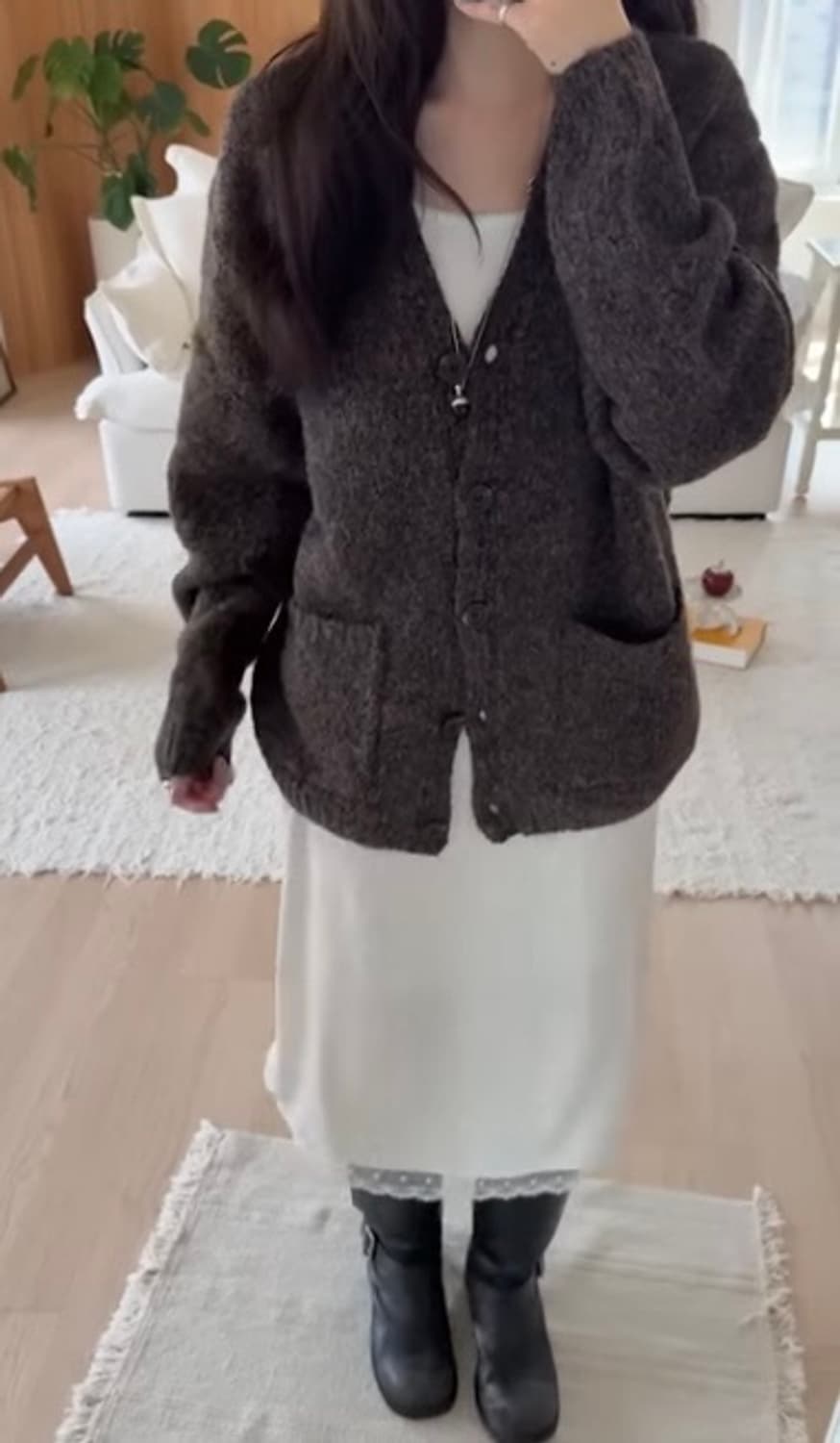 에트몽 레이스 프릴 스커트 (유튜버 희지 착용) 상품이미지3