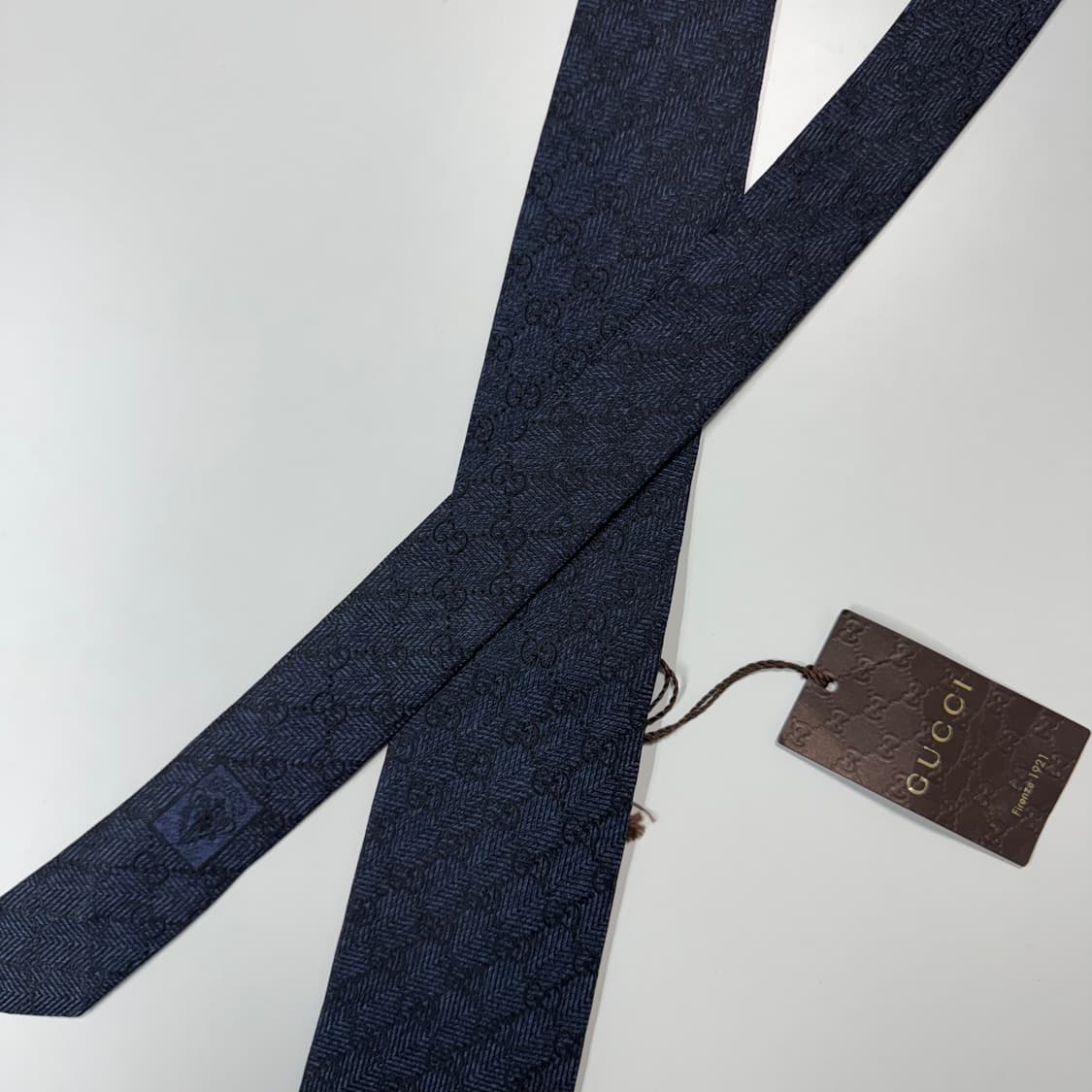 택달린 미사용품 구찌(GUCCI) 모노그램 명품 정품 넥타이 상품이미지4