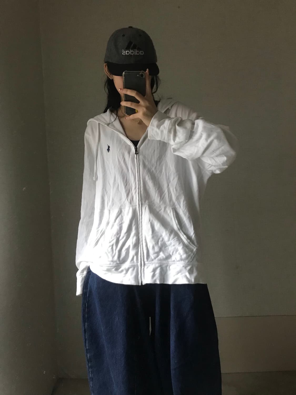 폴로 화이트 후드집업 상품이미지4