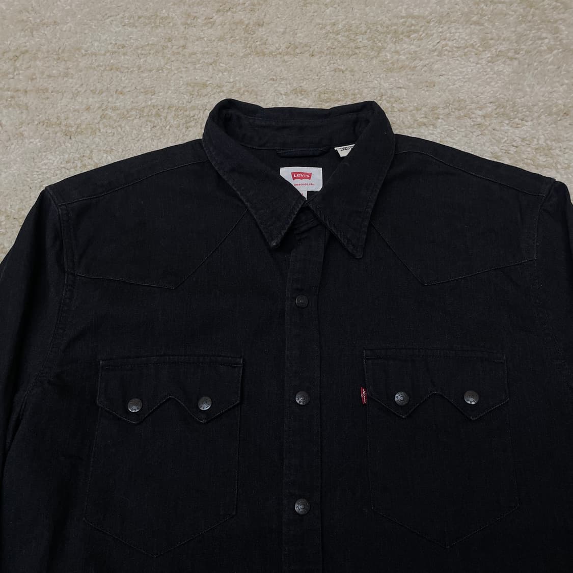 [M] Levis 리바이스 바스토우 웨스턴 블랙 데님셔츠 자켓 상품이미지2