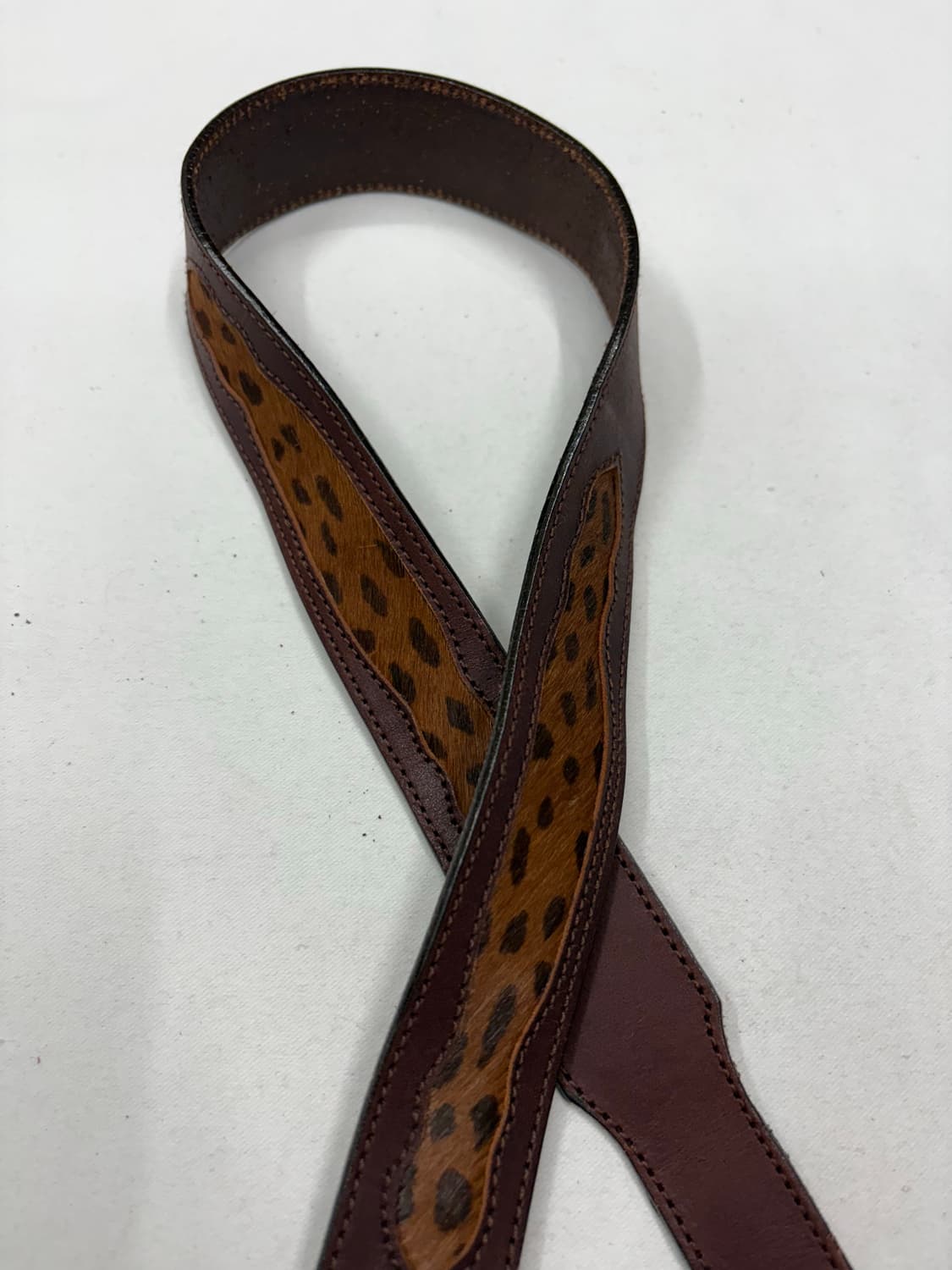 빈티지 브라운 송치 가죽 레더 벨트 상품이미지2