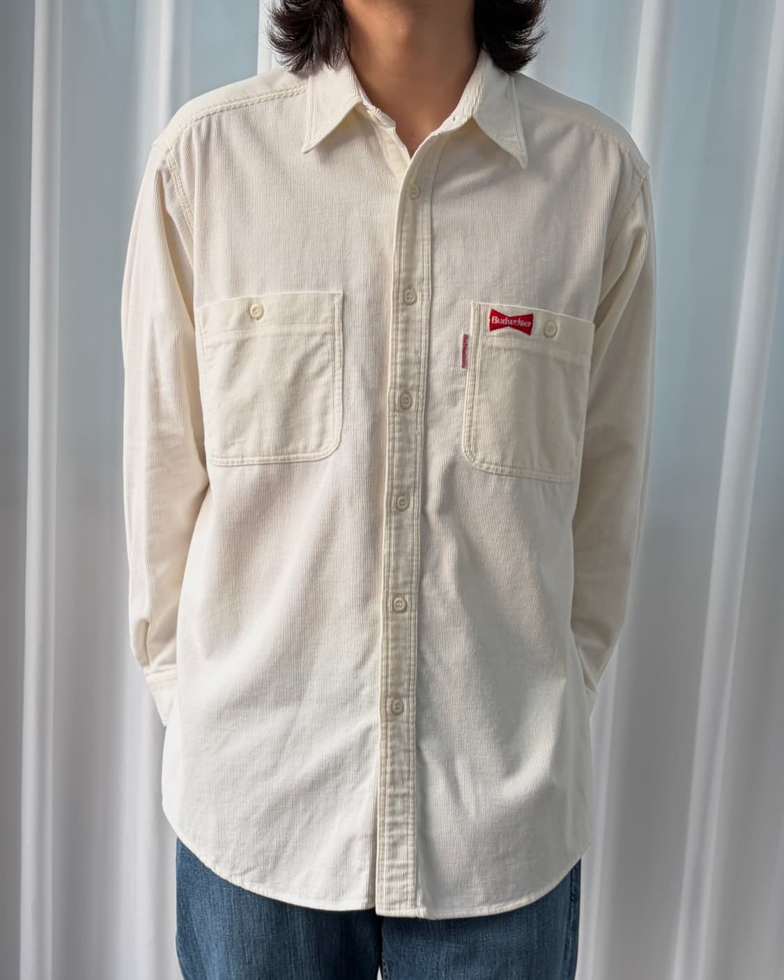 [L-XL]버드와이즈 budweiser 코듀로이 워크 셔츠 상품이미지1