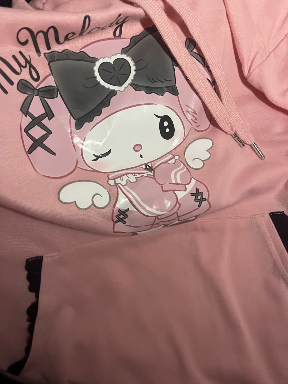 마이멜로디 메로쿠로 반팔후드티 지뢰계 양산형 상품이미지1