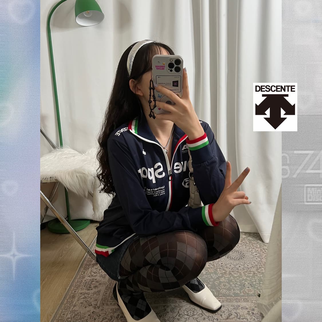 데상트 바이커 무드 투웨이 집업 상품이미지1