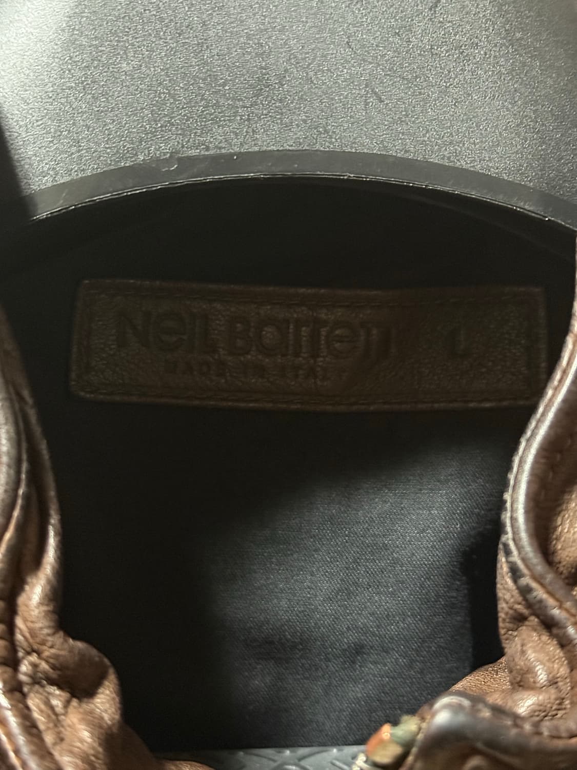 닐바렛 버팔로 레더 빈티지 자켓 브라운L 상품이미지3