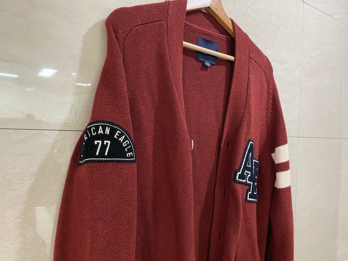 아메리칸 이글 / 버건디 가디건, 남성 가디건 / S(100) 상품이미지2