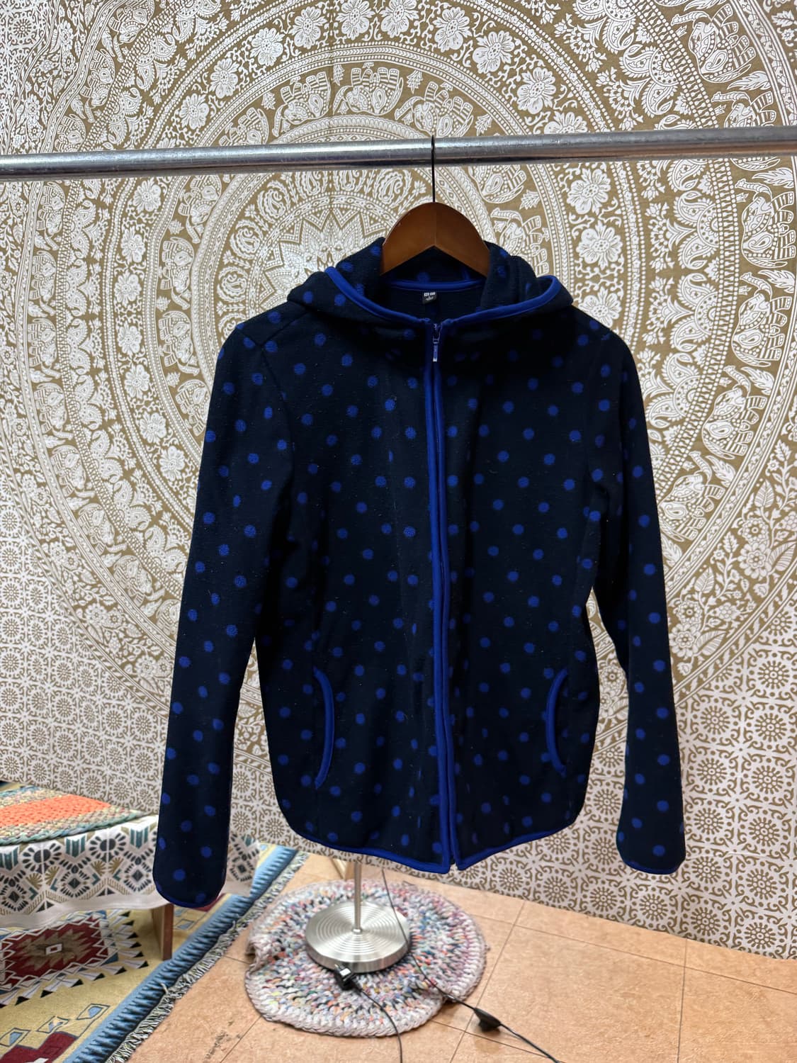 유니클로 여성 도트 후드 후리스 (Z1043) 상품이미지3