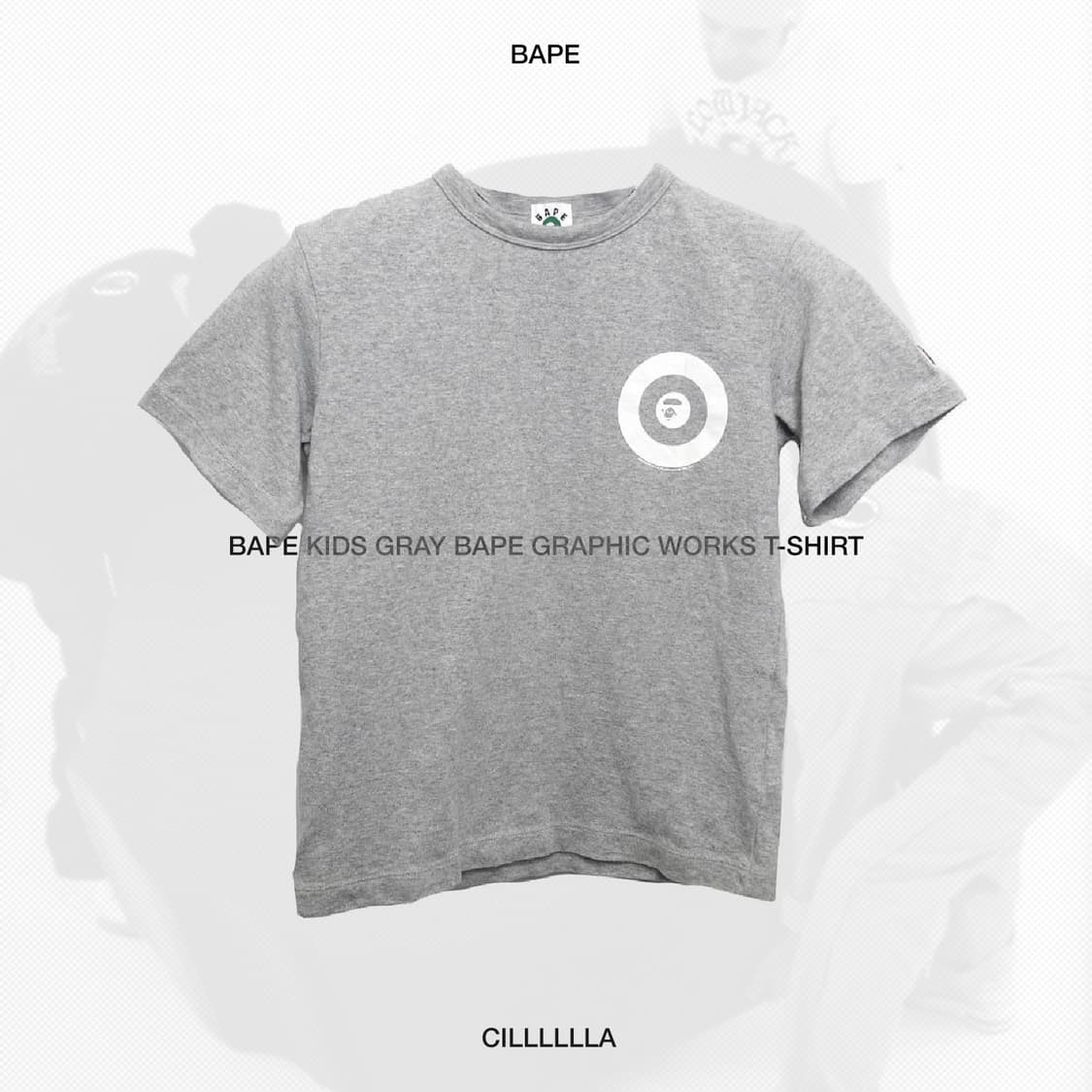 BAPE KIDS 베이프 키즈 그레이 베이프 그래픽웍스 티셔츠 130 상품이미지1