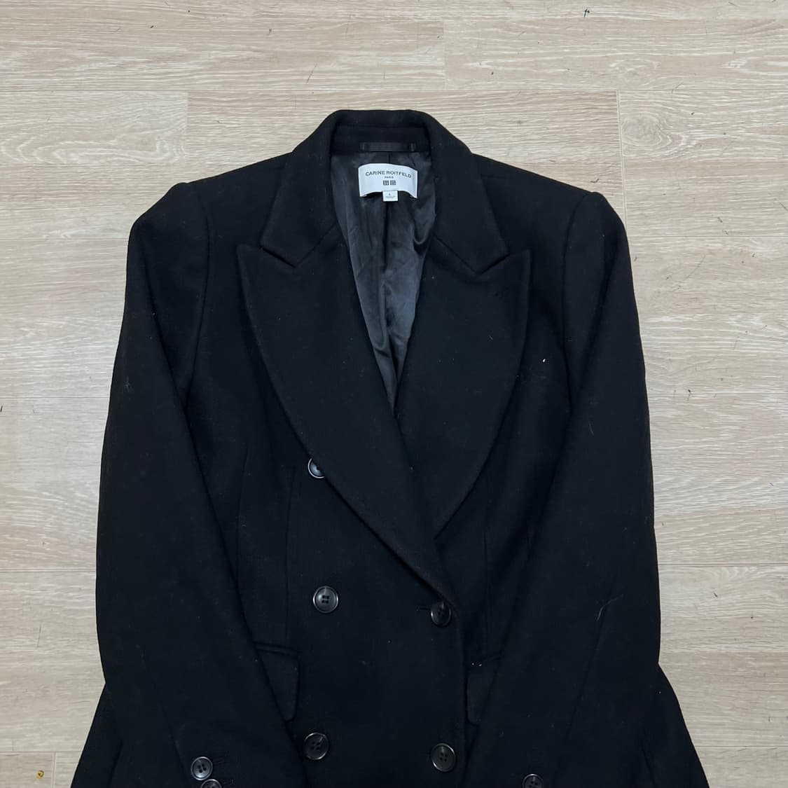 유니클로 X 카린 로이펠트 여성 더블코트 [블랙] L/100 상품이미지2