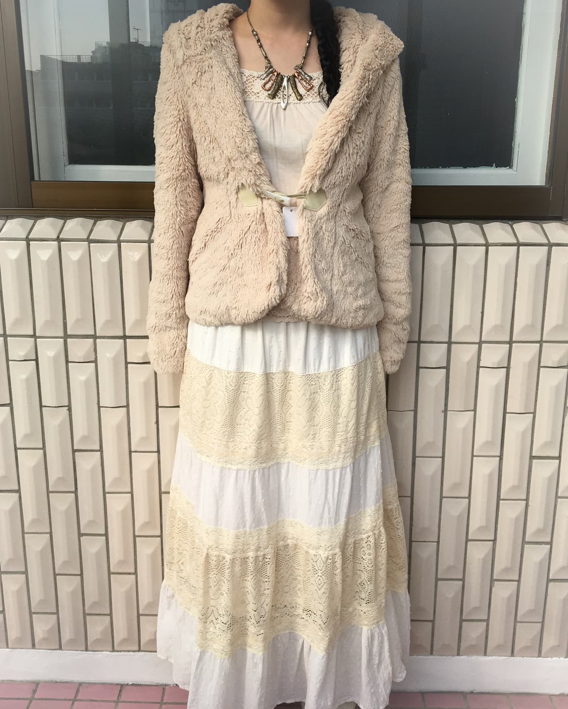 Dig deep fake fur duffle button hood jac 상품이미지1