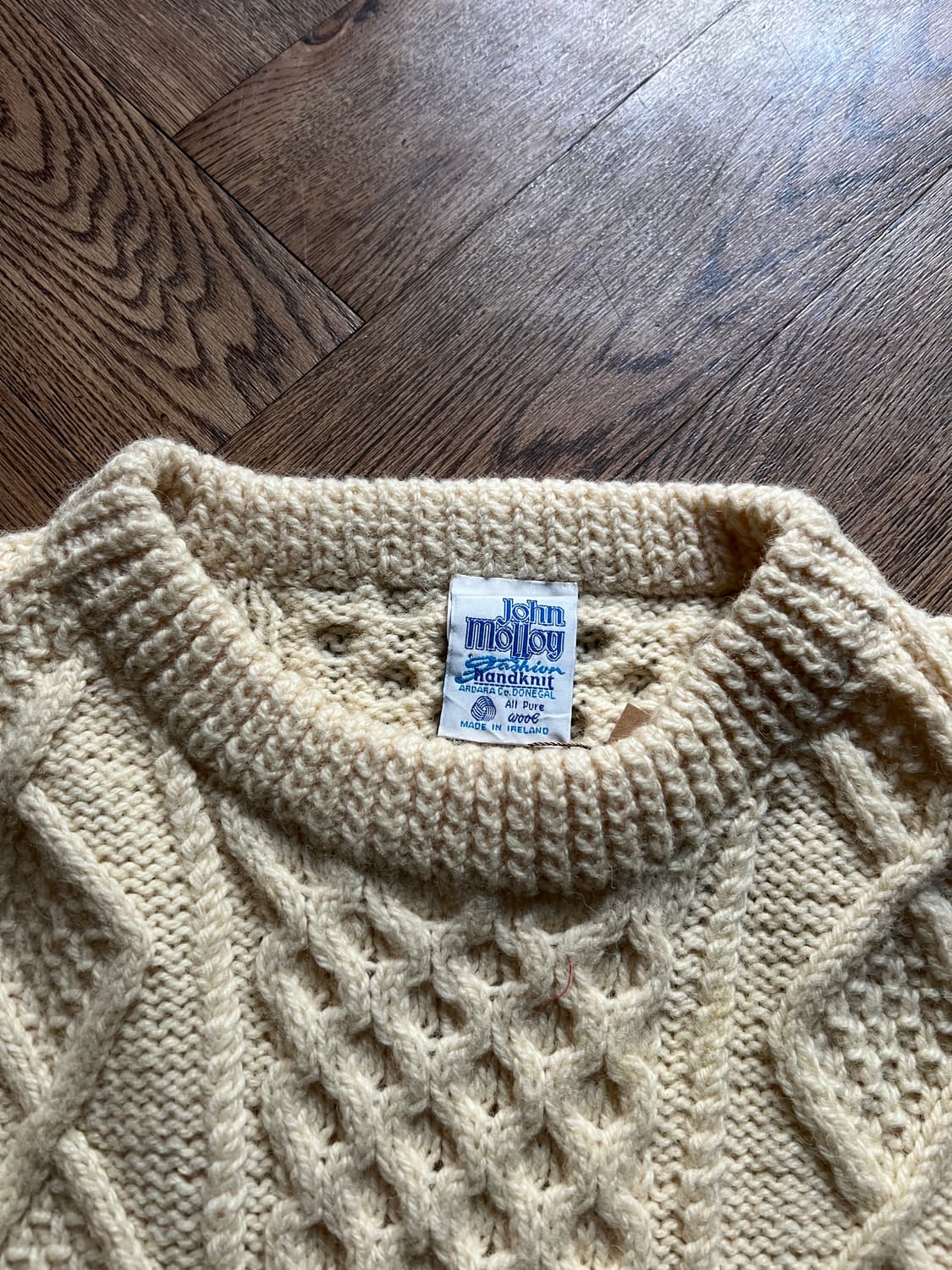 [M]90's 아일랜드제 핸드메이드 아란 피셔맨 스웨터 F1 상품이미지2
