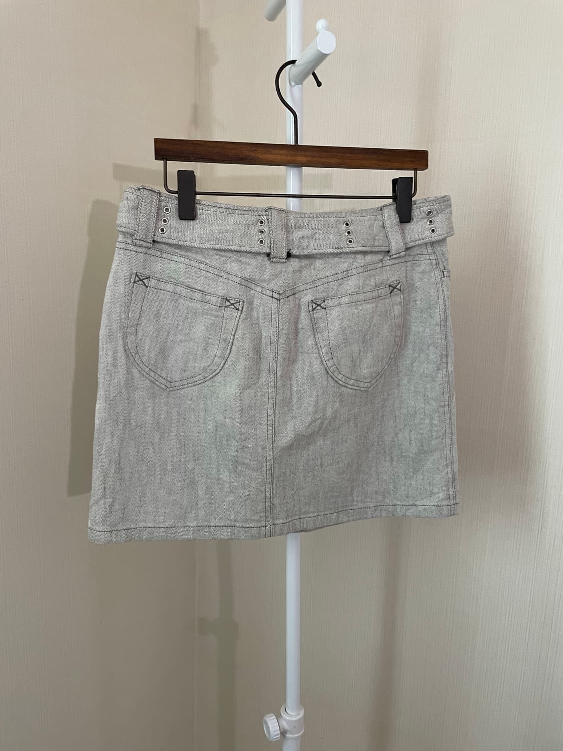 버클벨트데님스커트 상품이미지3