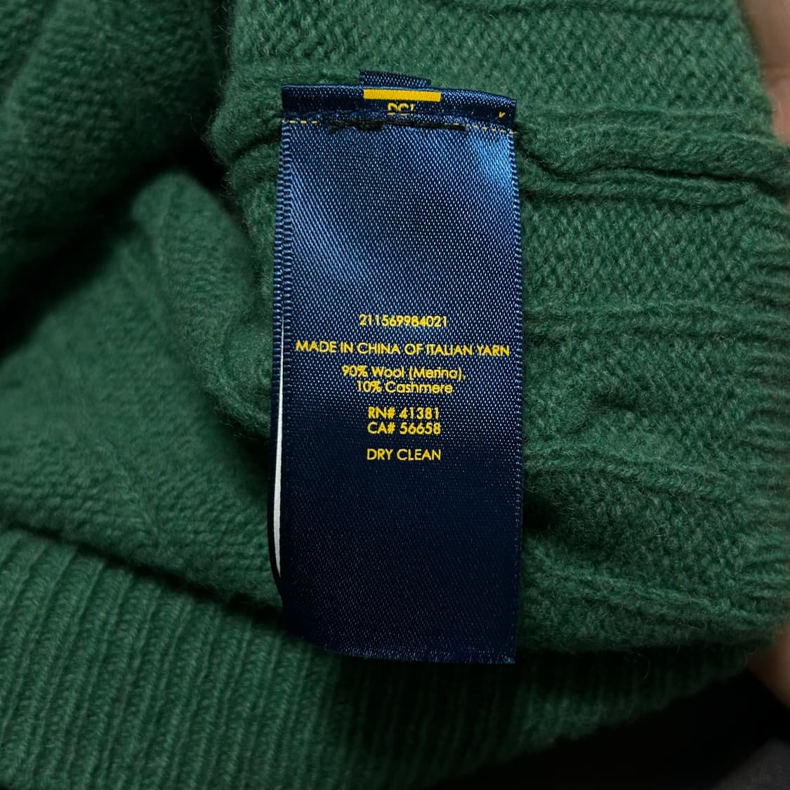 XS 폴로 랄프로렌 캐시미어 혼방 여성 케이블 브이넥 니트 상품이미지5