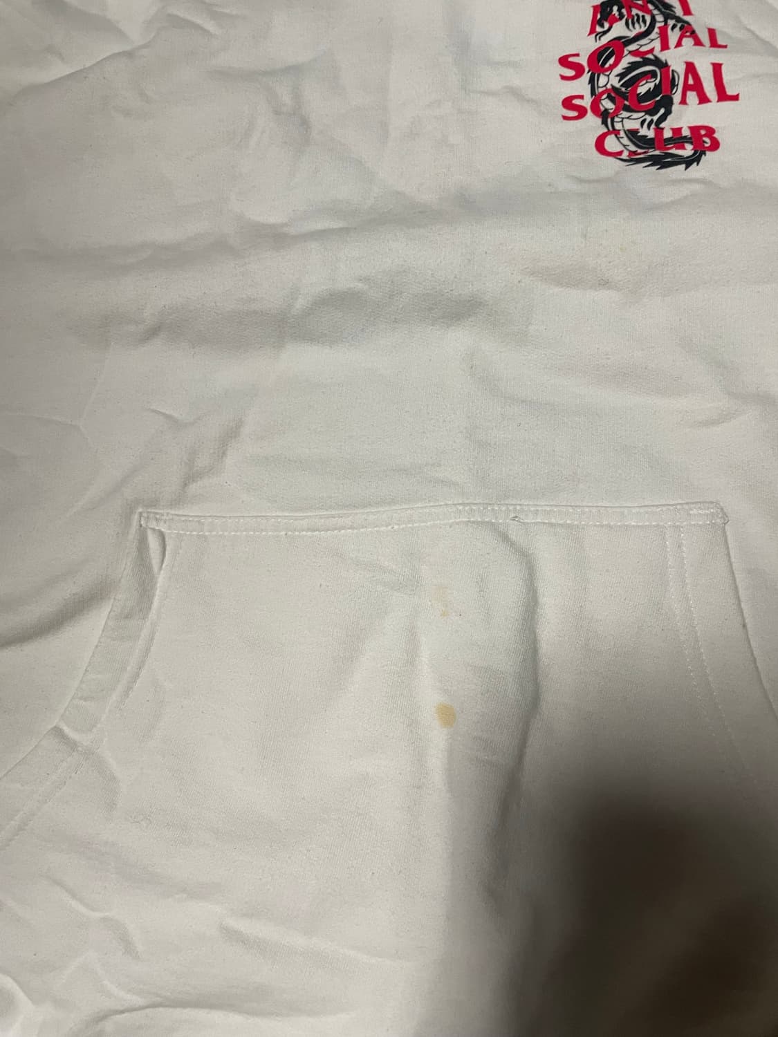 [L]안티소셜소셜클럽 드래곤 후드 화이트 상품이미지4