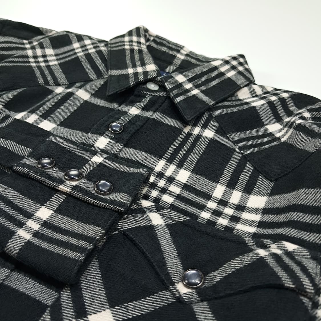 CL865 M 폴로 블랙 클래식 웨스턴 체크 셔츠 남방 상품이미지4