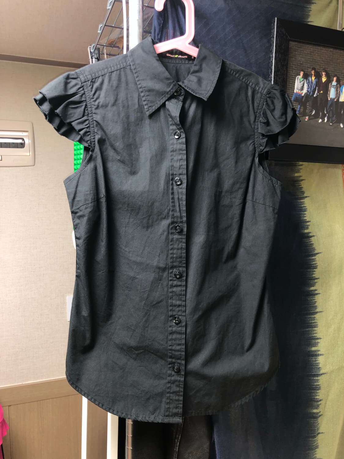 DKNY JEANS 프릴 반팔 셔츠 상품이미지1