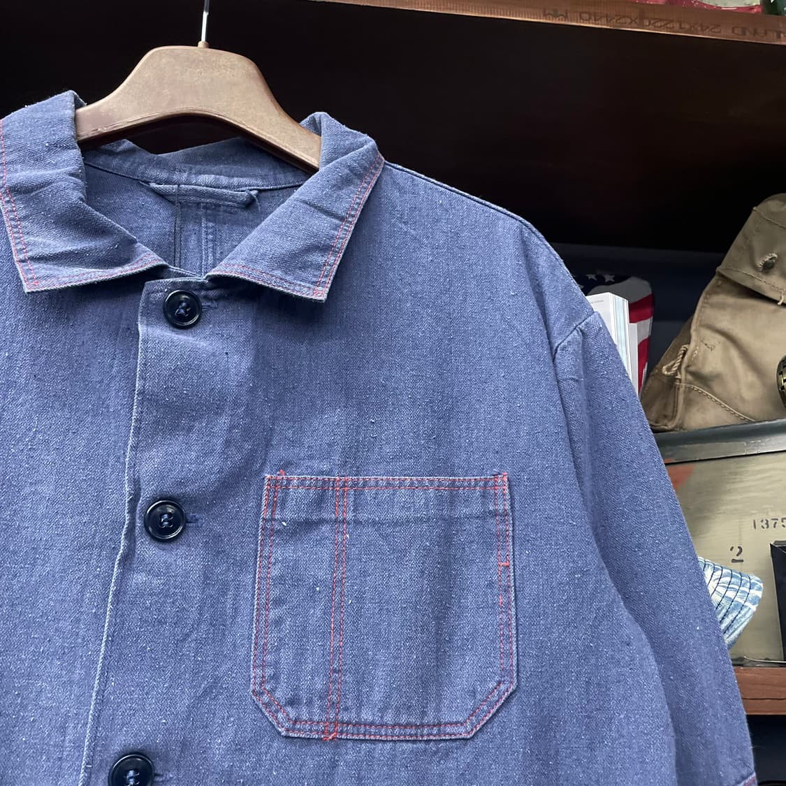 70s-80s 프렌치 워크 자켓 / 빈티지 초어 자켓 워크 웨어 N120 상품이미지3