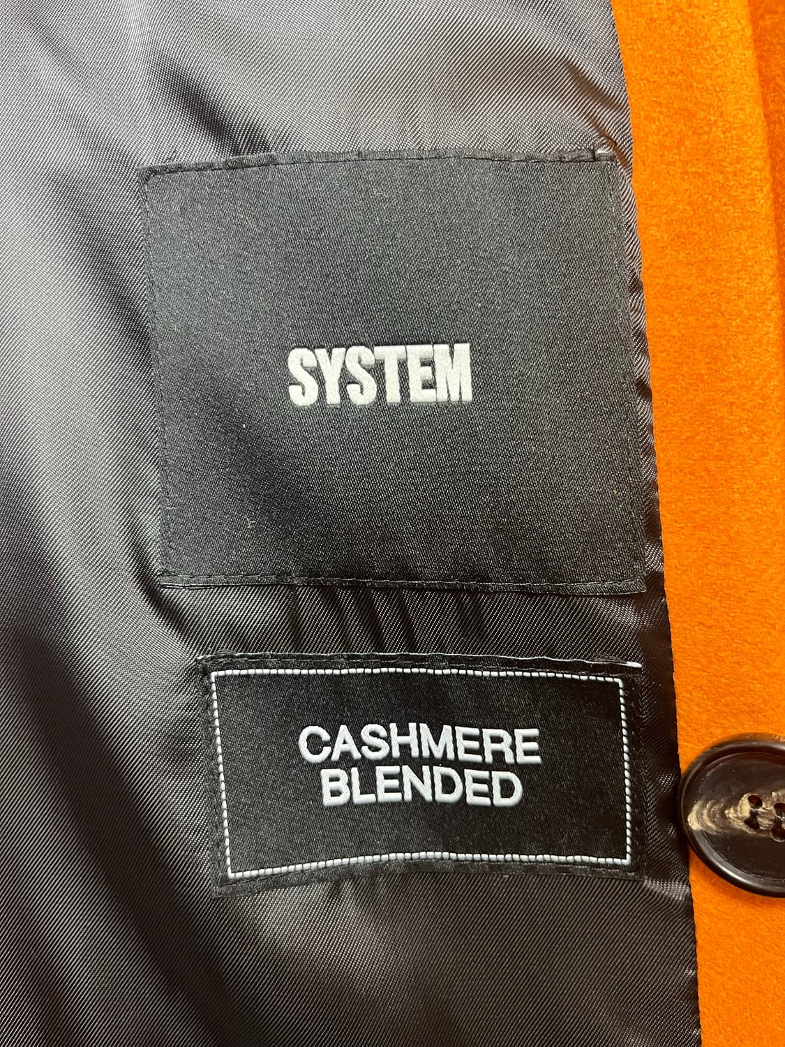 시스템옴므 오렌지 포인트 커프스 캐시미어 울 더블 코트 100사이즈 상품이미지6