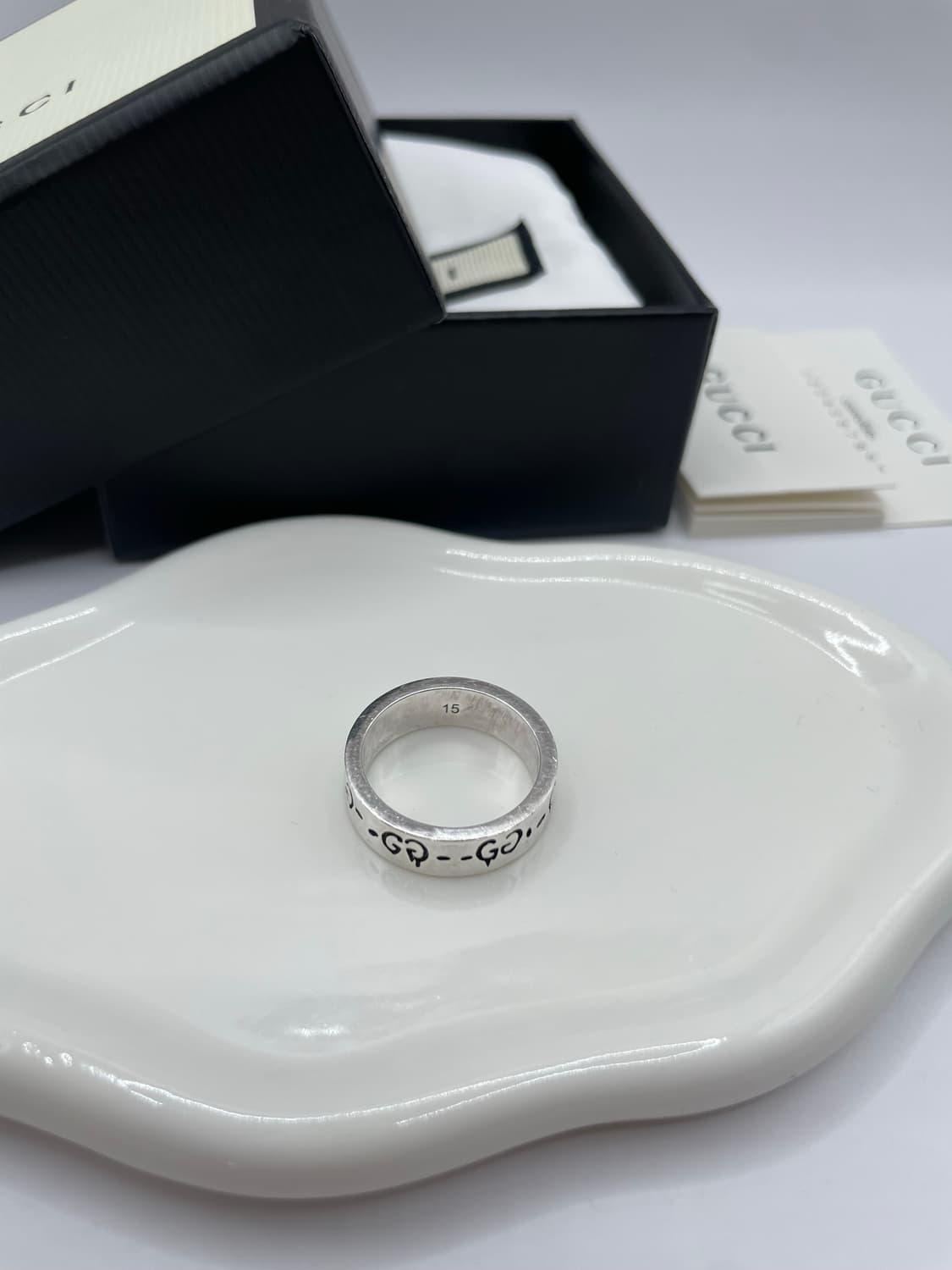 구찌 반지 15호 고스트링 6mm  상품이미지4